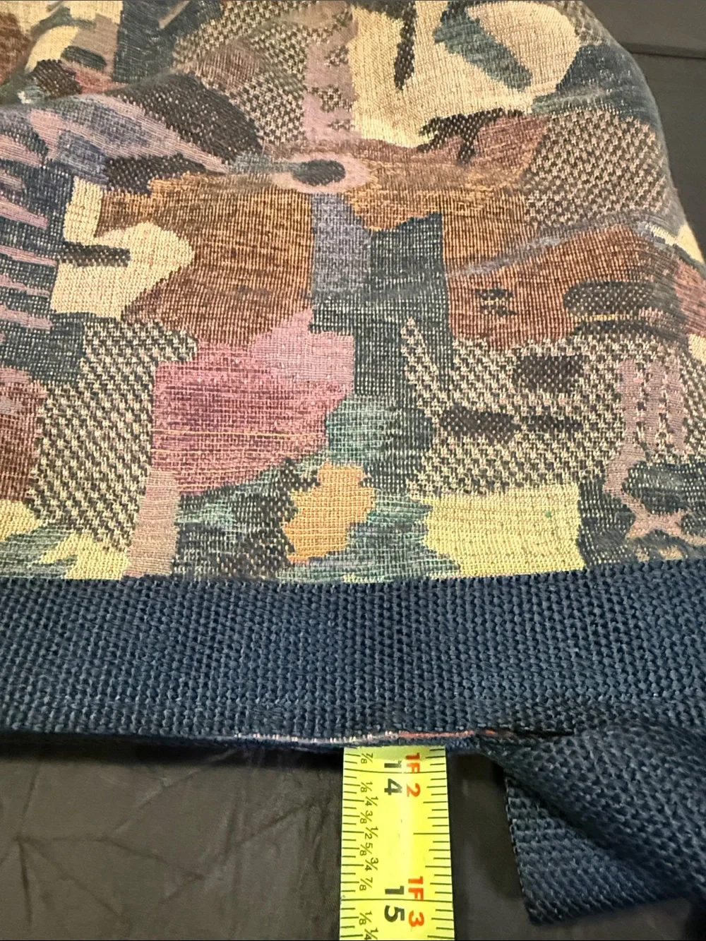 Tapestry abstract tote or purse vintage with coin purse attached